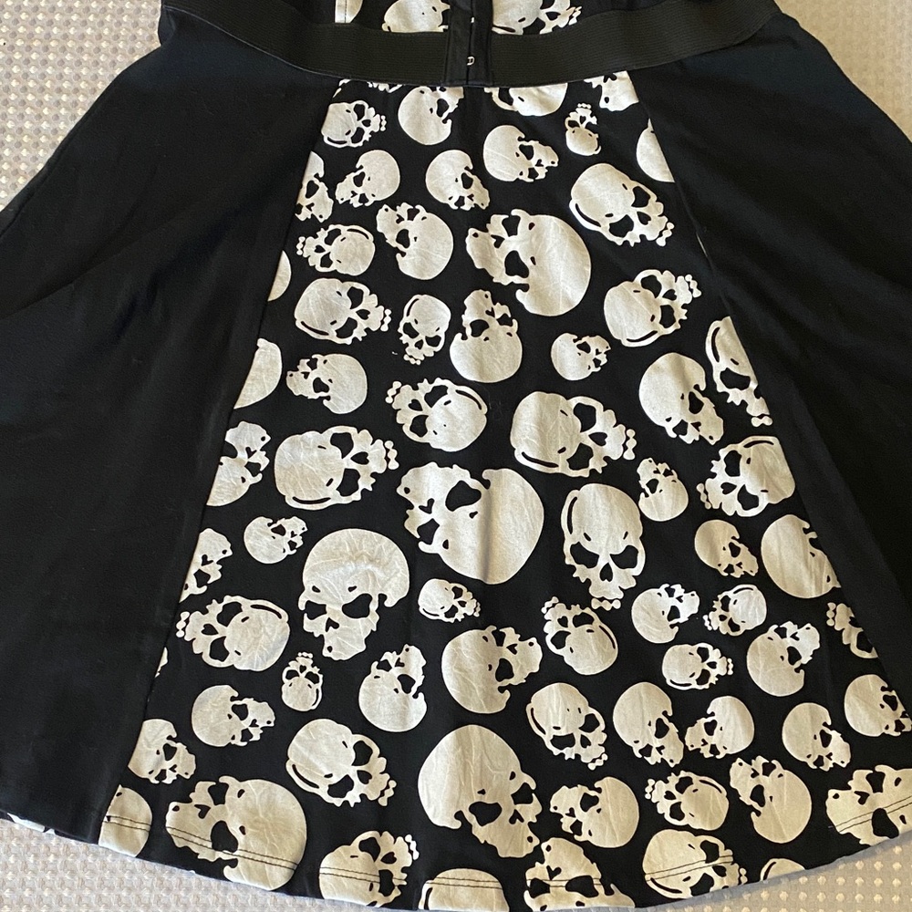 Royal Bones Black and White Skull Midi Dress - Picture 2 of 5